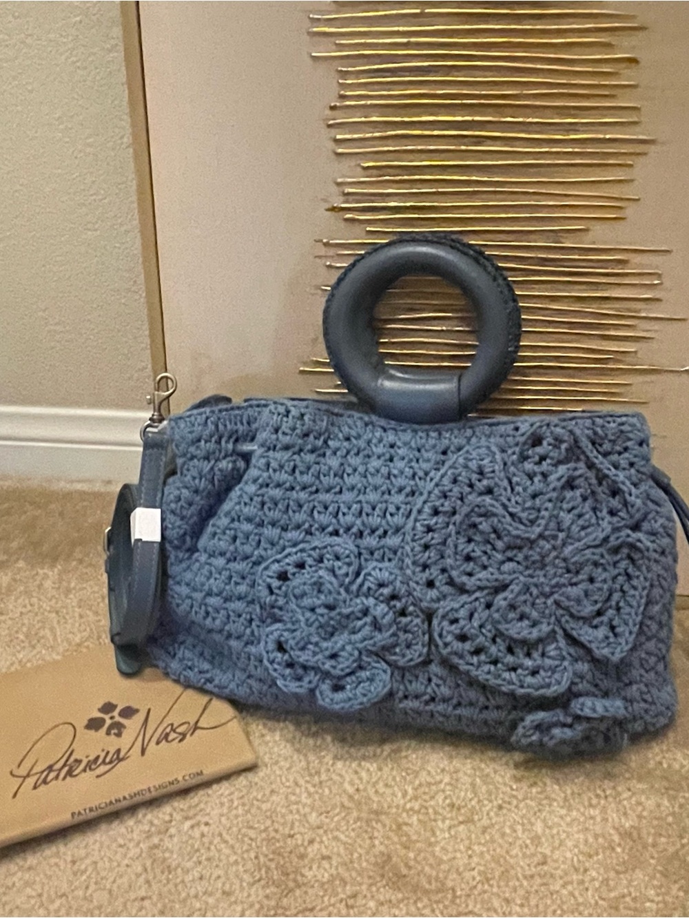 Patricia Nash Crochet Floral Handle Women’s Bag